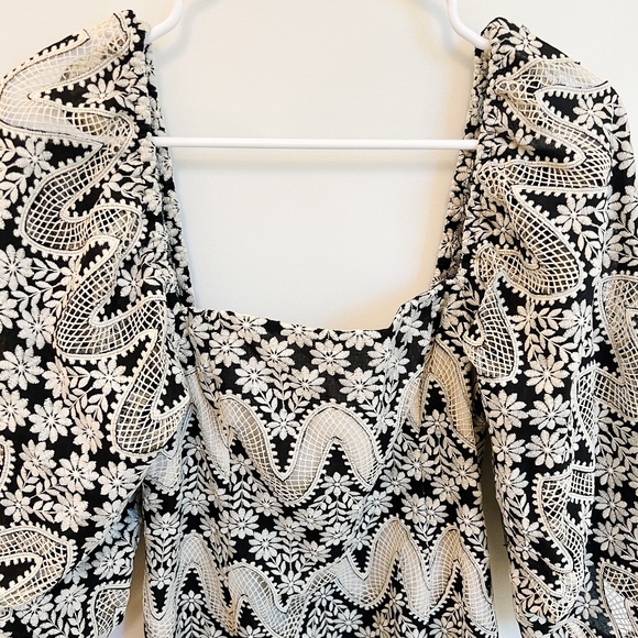 Cara Cara Montauk Scallop Eyelet Mini Dress, Size Small - Picture 7 of 11